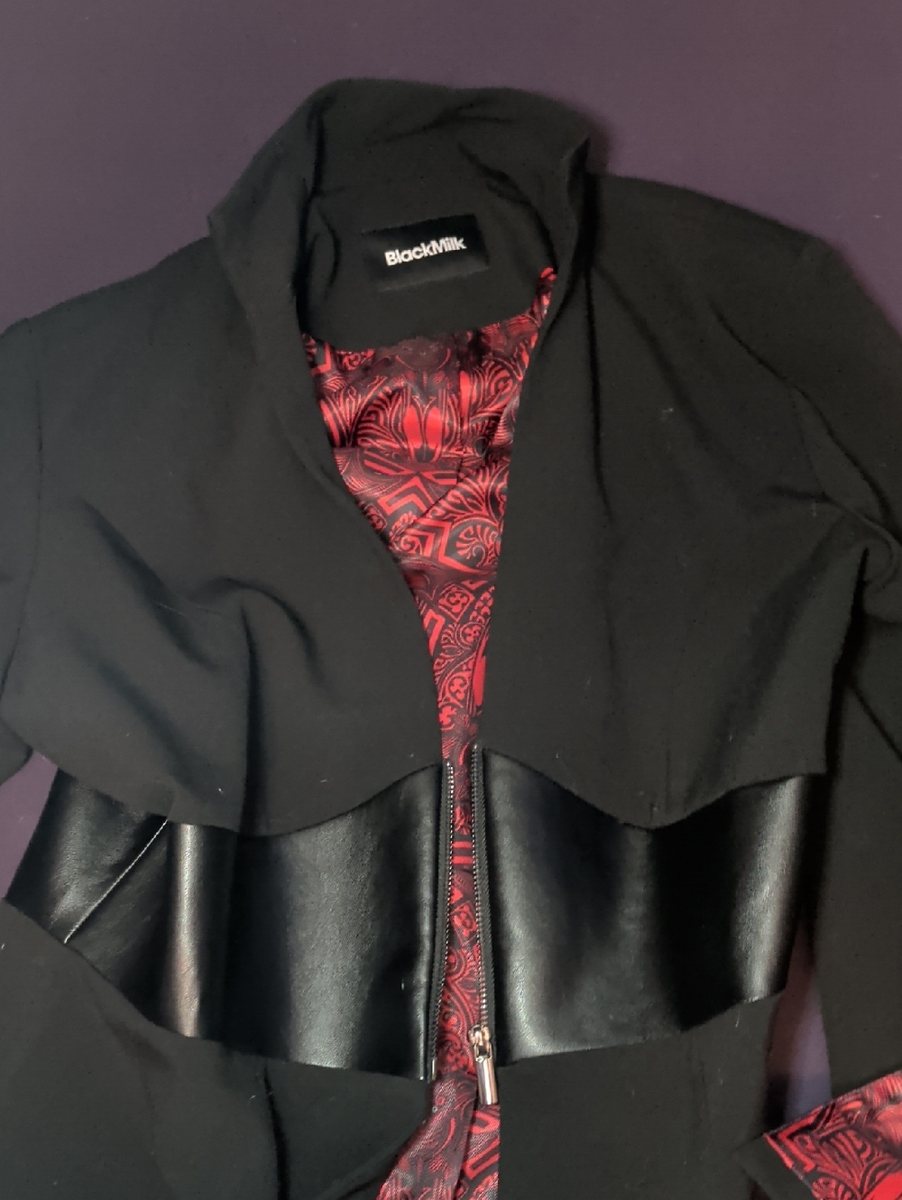 Black Milk Clothing Black Cursed Bats Trenchcoat - Picture 4 of 5